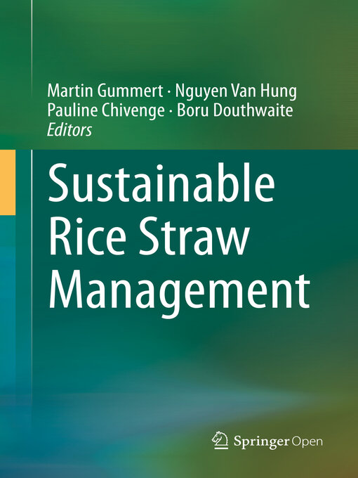 Title details for Sustainable Rice Straw Management by Martin Gummert - Available